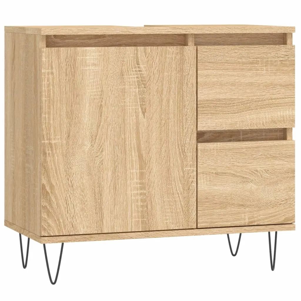 Mobile Bagno vidaXL Rovere Sonoma 65x33x60 cm | Robusto e Pratico