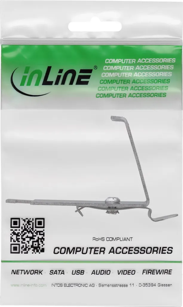 InLine Support de Module Keystone SNAP-In Simple pour Rail DIN Métal - 4