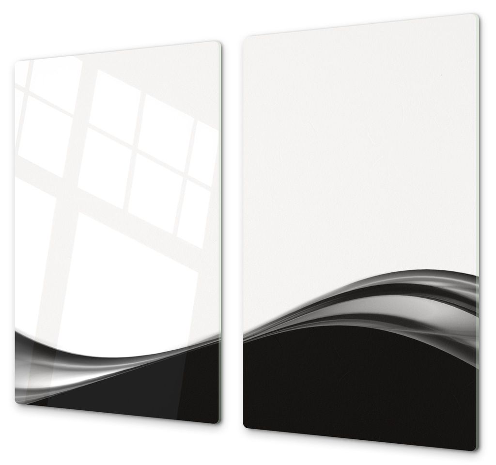 Glas-Herdabdeckplatte Ceranfeldabdeckung 2x40x52 Zweiteilig Blume Abstrakt Glas-Herdabdeckplatte Ceranfeldabdeckung 2x40x52 Zweiteilig Blume Abstrakt