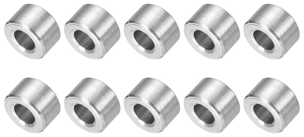 10 Edelstahl-Distanzstücke, 5 mm Innendurchmesser x 10 mm Außendurchmesser x 6 mm Länge, Edelstahl 304, runde Distanzstücke ohne Gewinde, für ...