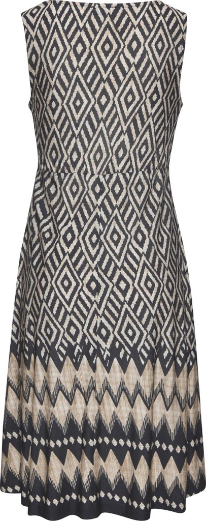 Buffalo Jerseykleid schwarz-beige bedruckt Größe 34