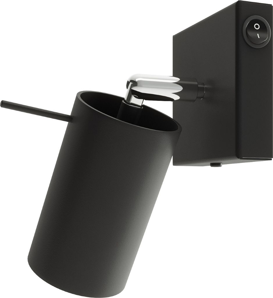 Wandleuchte RING schwarz ein Schalter 1xGU10 10W Stahl 16x8x8cm Sollux Lighting