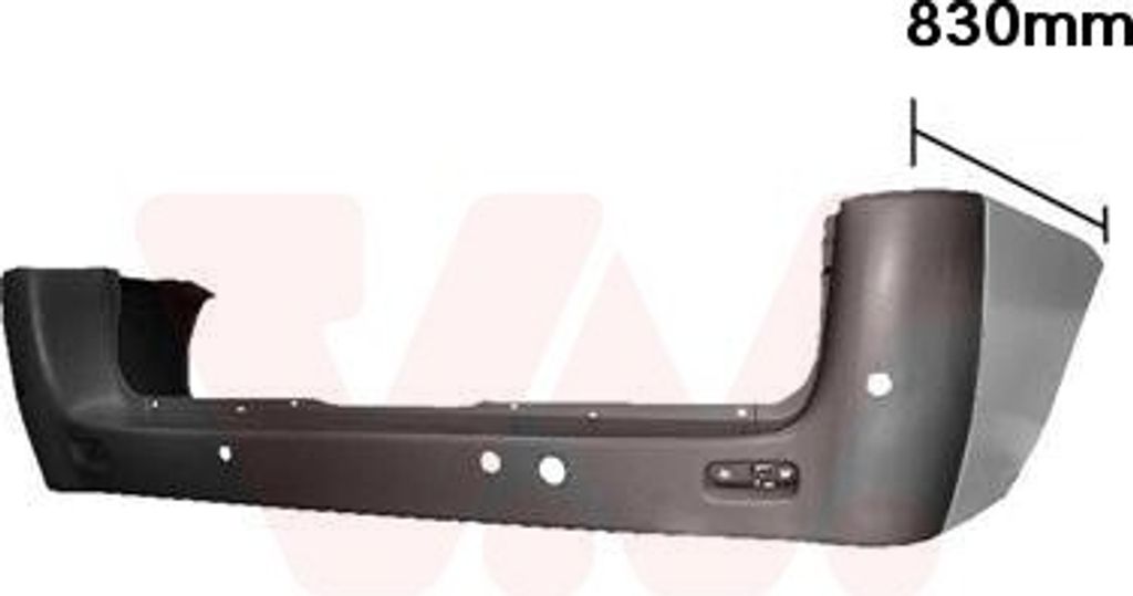 VAN WEZEL Heckstoßstange Stoßfänger Hinten für FIAT Scudo (270, 272) Scudo Kastenwagen (270, 272) passend für PEUGEOT EXPERT Kasten (VF3A, VF3...