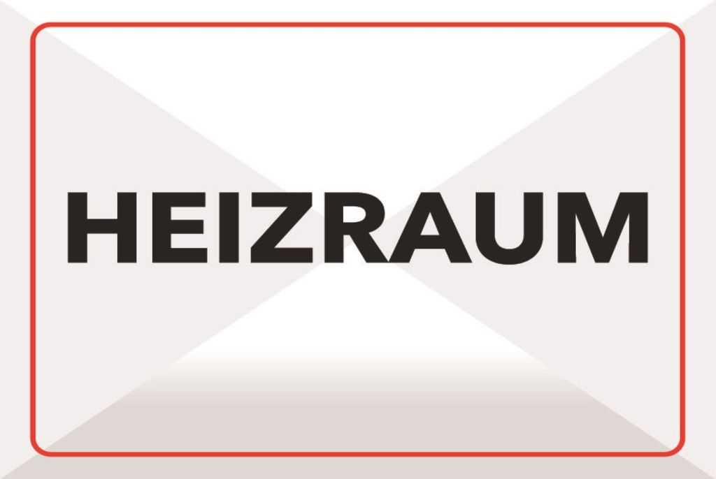 vianmo Blechschild 12x18 cm Heizraum