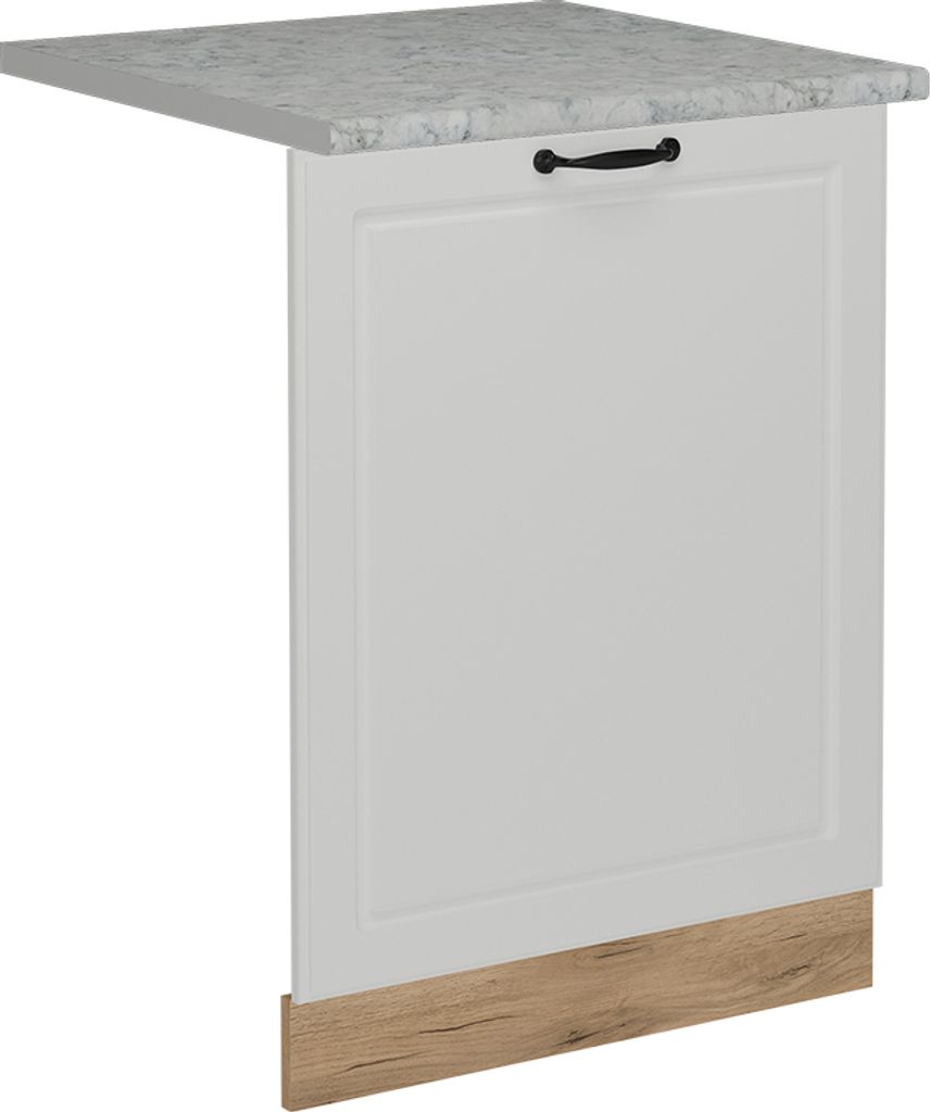 Vicco Geschirrspülblende R-Line, 60 cm , AP Marmor, Weiß Landhaus/Goldkraft Eiche