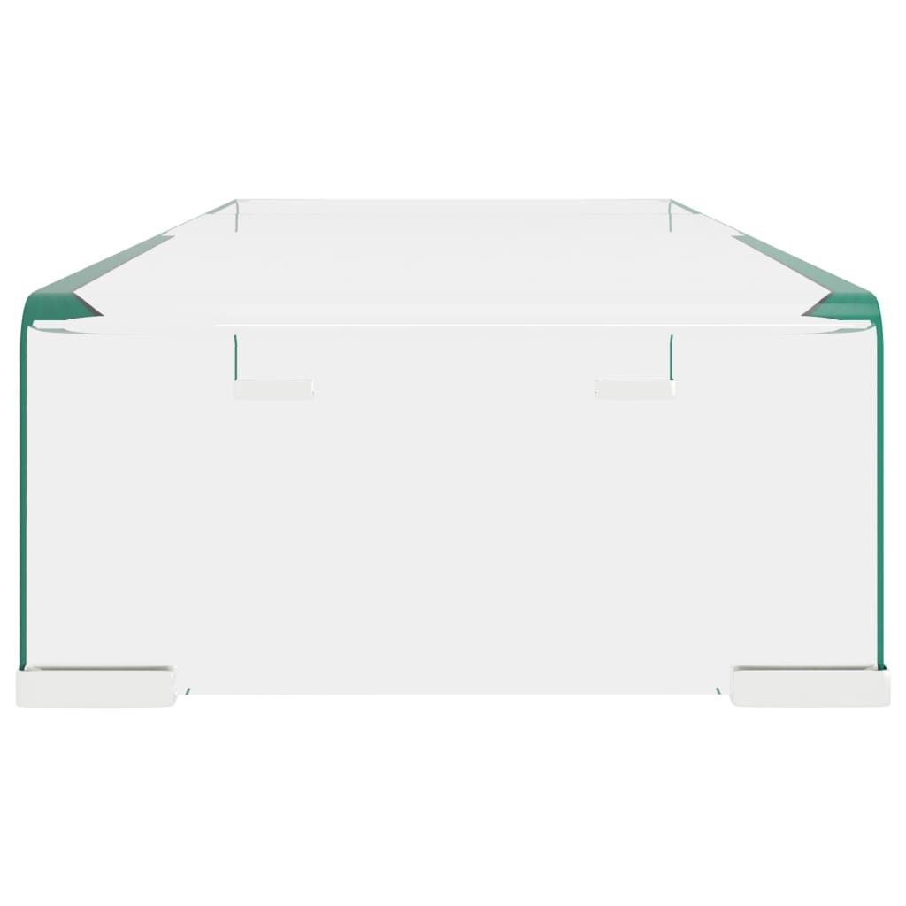 vidaXL TV-Tisch/Bildschirmerhöhung Glas Transparent Produktbild 