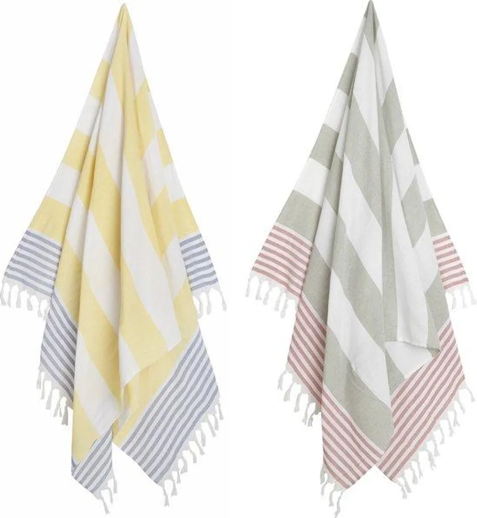 Set 2 Asciugamani Hammam XL Buzz 100x180cm - Telo Mare Cotone