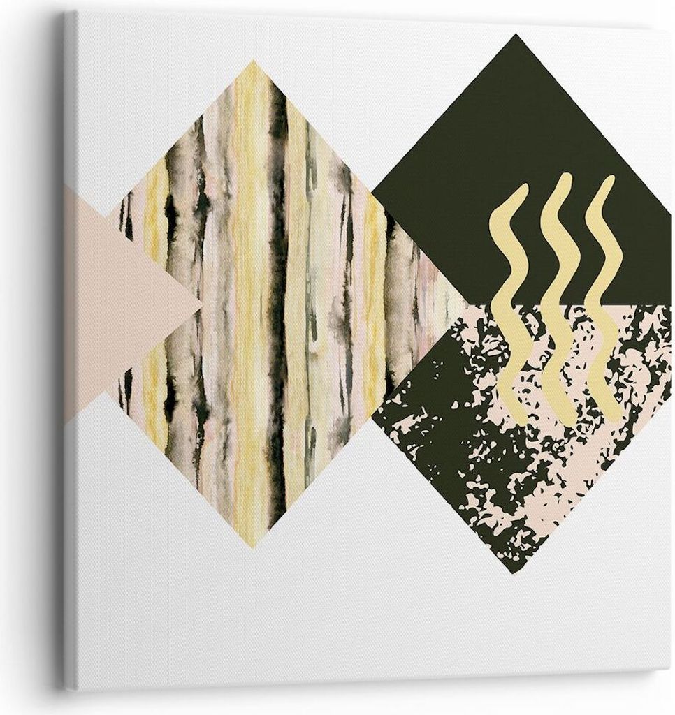 Bild auf Leinwand - Leinwandbild - Einteilig - Abstraktion Diamant Gürtel - 30x30cm - Wand Bild - Wanddeko - Wandbilder - Leinwanddruck - Bilder -...