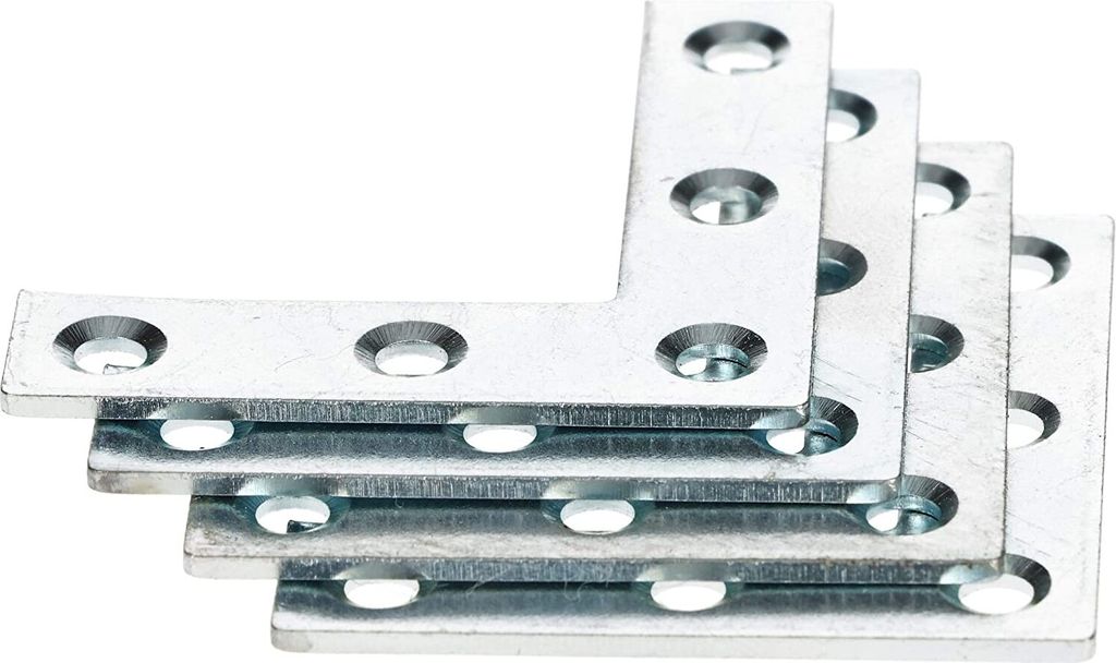 KOTARBAU 50er Set Eckwinkel 40 x 40 x 10 x 1,5 mm Winkelverbinder Eckhalterung Flachwinkel L-Form Möbelwinkel zum Verstärken von Fenstern Türe...