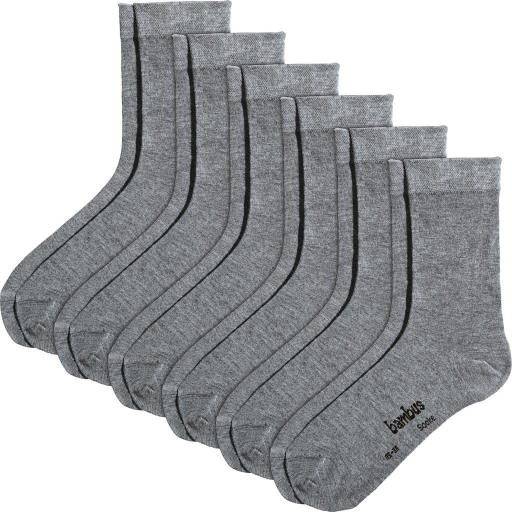Erwin Müller Damen-Socken 6 Paar grau 39 - 42 Produktbild 