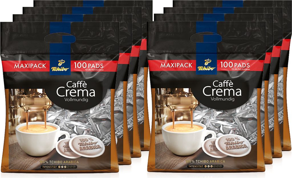 Tchibo Caffè Crema Kaffee-Pads, 800 Stück (8 x 100 Pads)