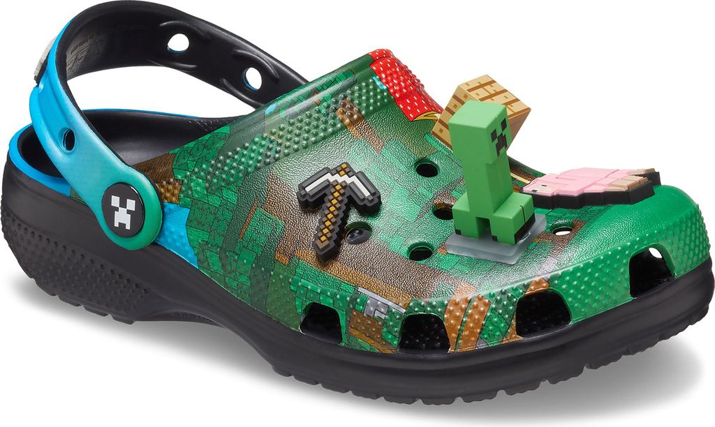 Crocs Kids Minecraft Classic Clog Sandale Schuhe 210830-90H grün Multi , Schuhe:30/31 EU