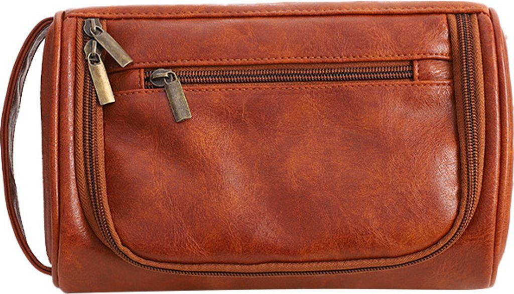 INF Neue Herren-Kulturbeutel - Stilvolles & geräumiges Design Braun