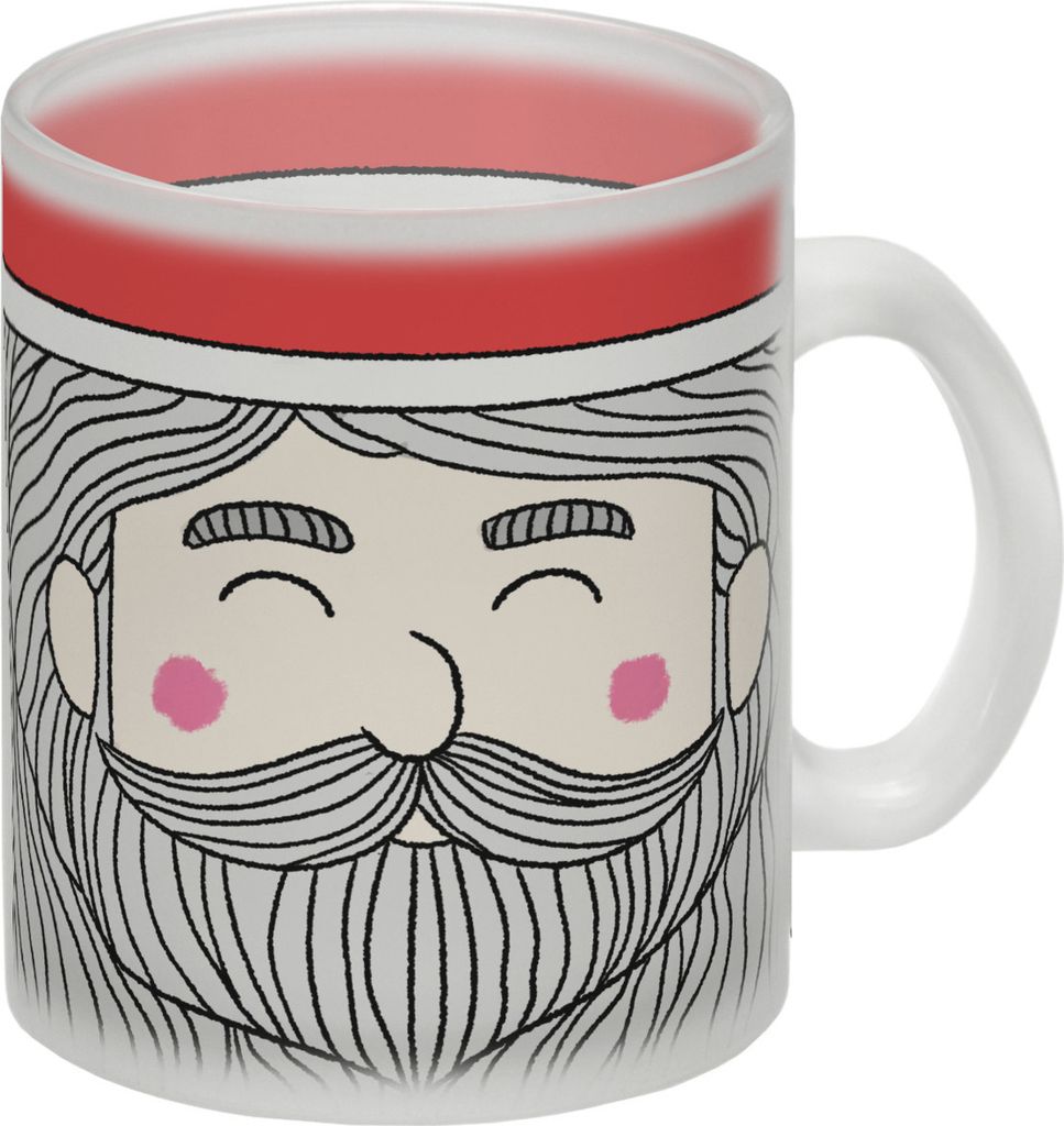 Santa Claus Glas Tasse mit tollem weihnachtlichem Motiv