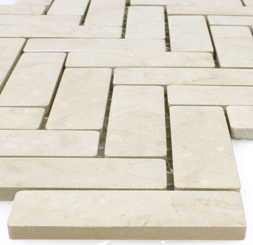 Mosaikfliesen Keramik Rotilia Steinoptik Hellbeige