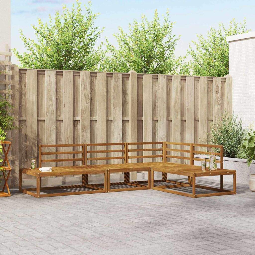 Outdoor-Sofagarnitur - VIDAXL - Terrassen-Sofa - 4 Stück Natur Massivholz Akazie