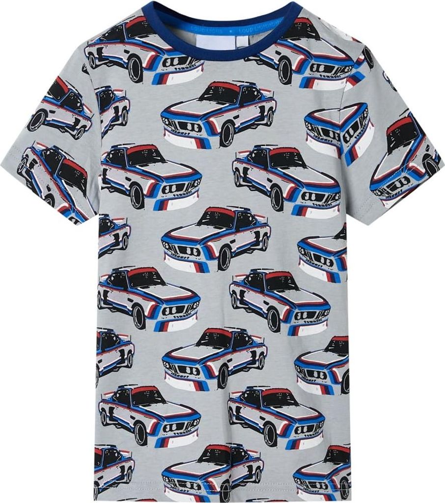 vidaXL Kinderpyjama mit Kurzen Ärmeln Grau 92