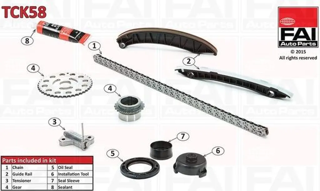 Kit Distribution Chaîne pour Réparation Moteur Nissan Qashqai et Opel