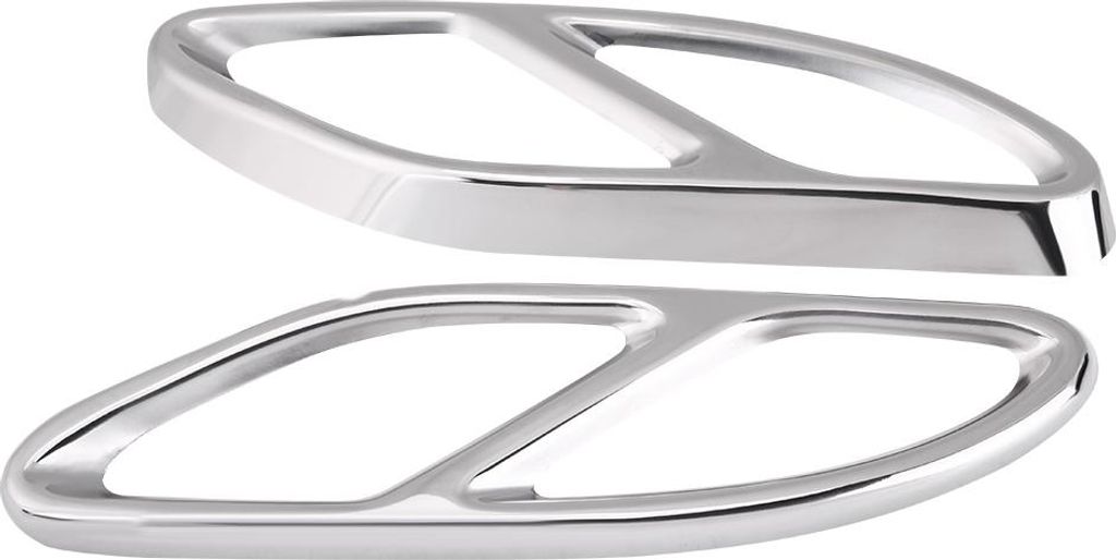 1 Paar Auspuffschwanzrohrabdeckung Silber für Mercedes Benz A Klasse W176 2016-2019