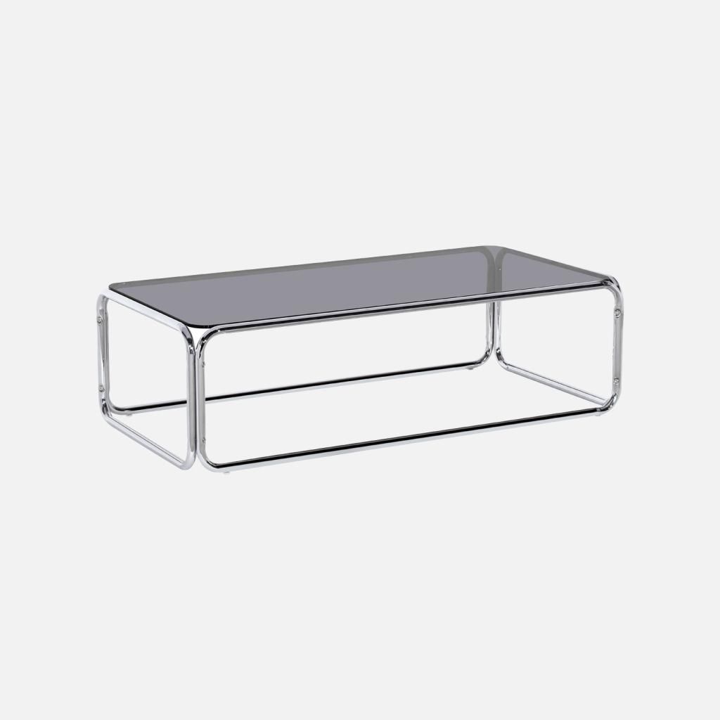 sweeek - Vintage Couchtisch aus verchromtem Stahl und Produktbild 