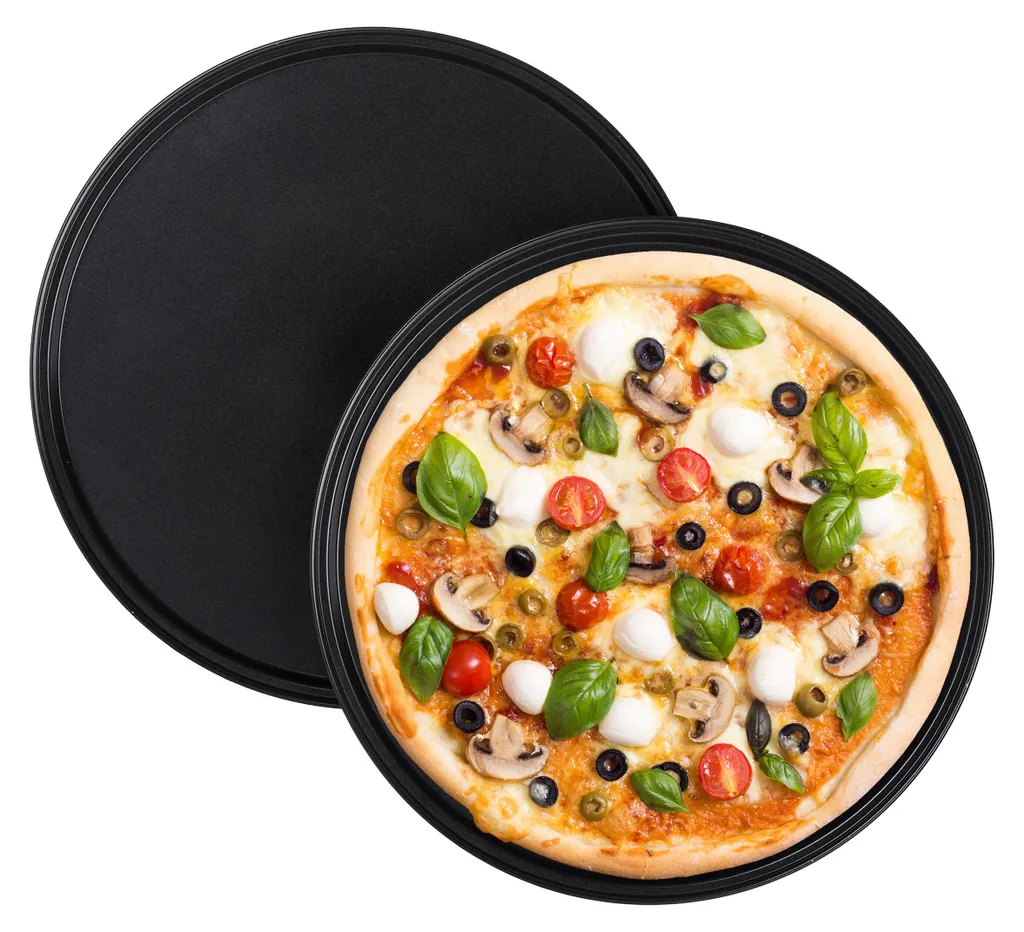 Set 20 Piatti Pizza Relaxdays in Acciaio - Cottura Croccante per Feste - 1