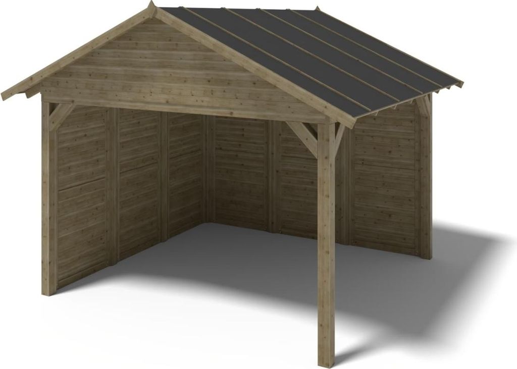 Gazebo da giardino in legno pergola 4.04x4.04 m con Immagine del prodotto 