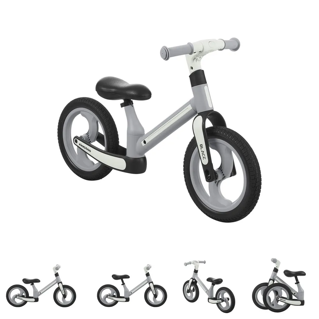 Draisienne évolutive Kikkaboo Blace 12 pouces pliable pour enfant gris