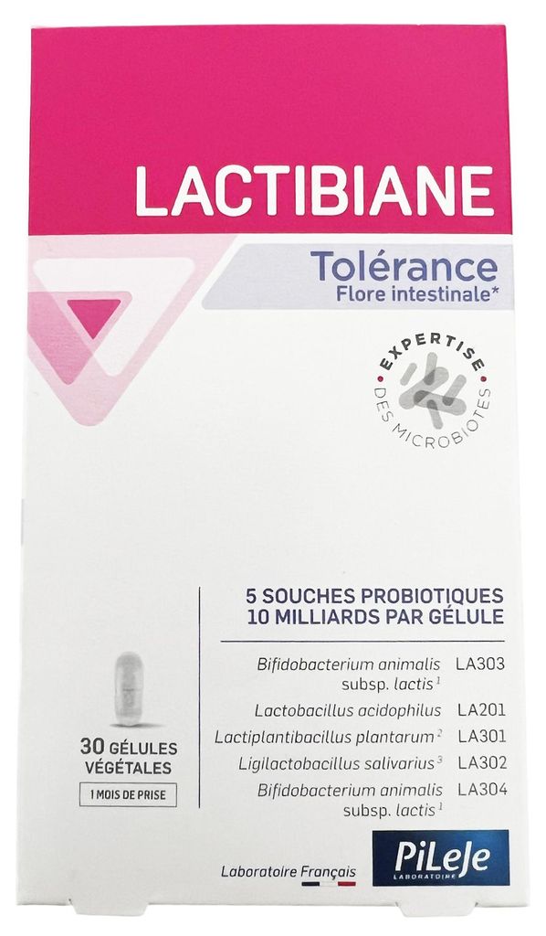 Lactibiane Tolerance – 30 capsules – voedingssupplement – Productafbeelding 