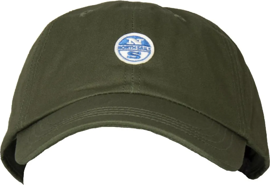 Cappello baseball NORTH SAILS uomo cappellino regolabile con visiera articolo 623204 BASEBALL, 0813 Military green, UNICA - ONE SIZE, Cotone 100%