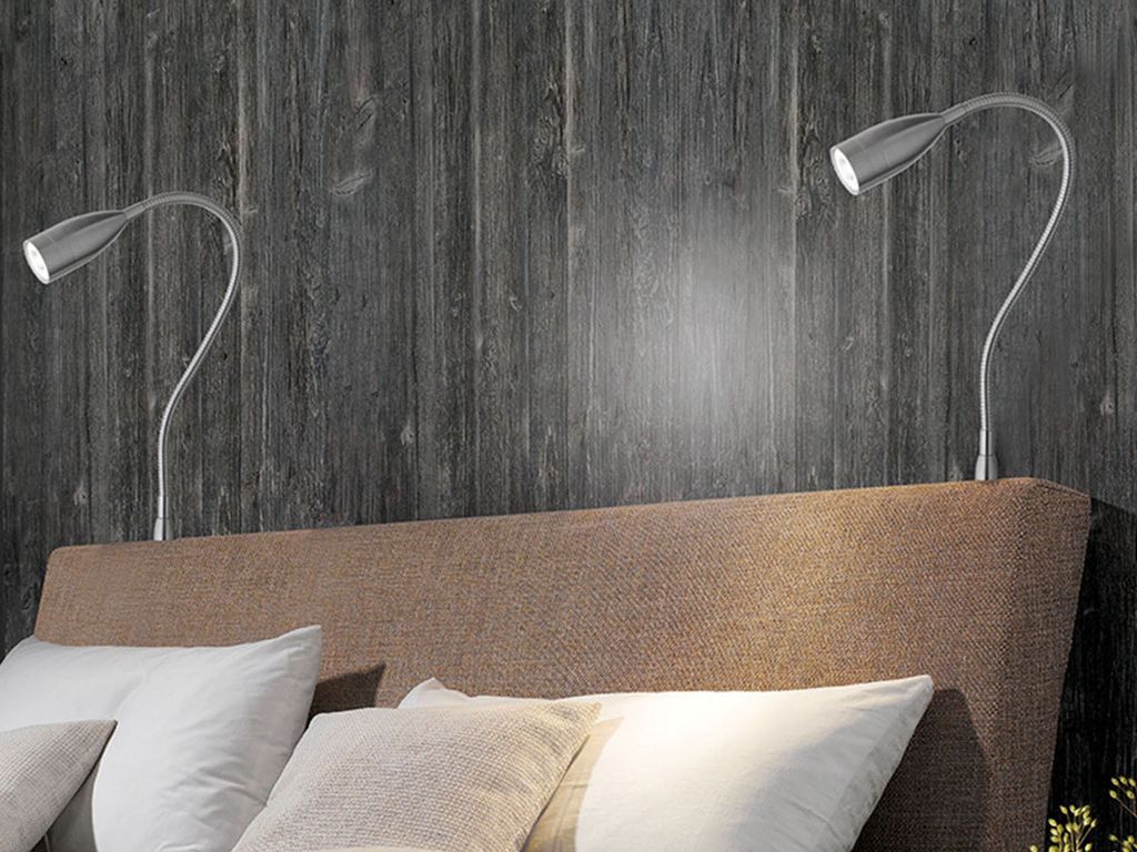 2er SET LED Leselampen dimmbar, Schwanenhals Bettlampen zum Produktbild 