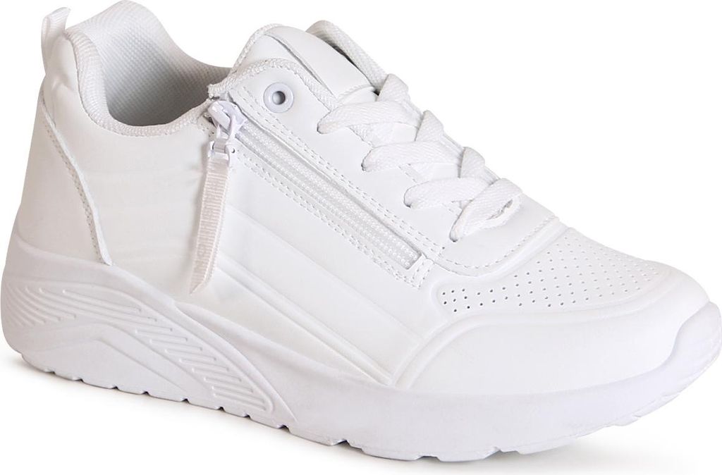 topschuhe24 3185 Damen Plateau Sneaker, Farbe:Weiß, Größe:38 EU