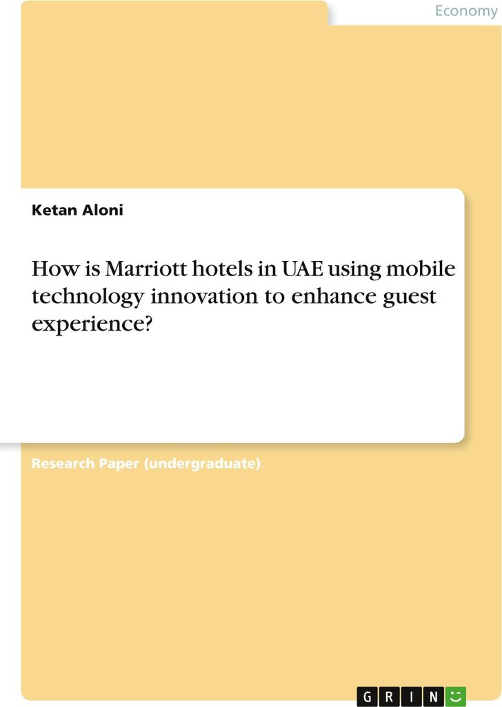 How is Marriott hotels in UAE using mobile technology innovation to enhance guest experience?