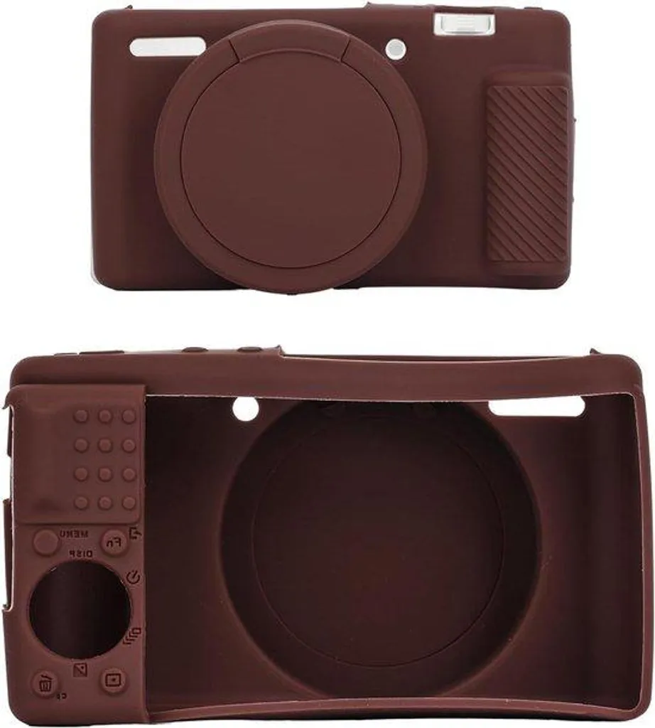 Housse de protection silicone souple coloris café pour appareil photo