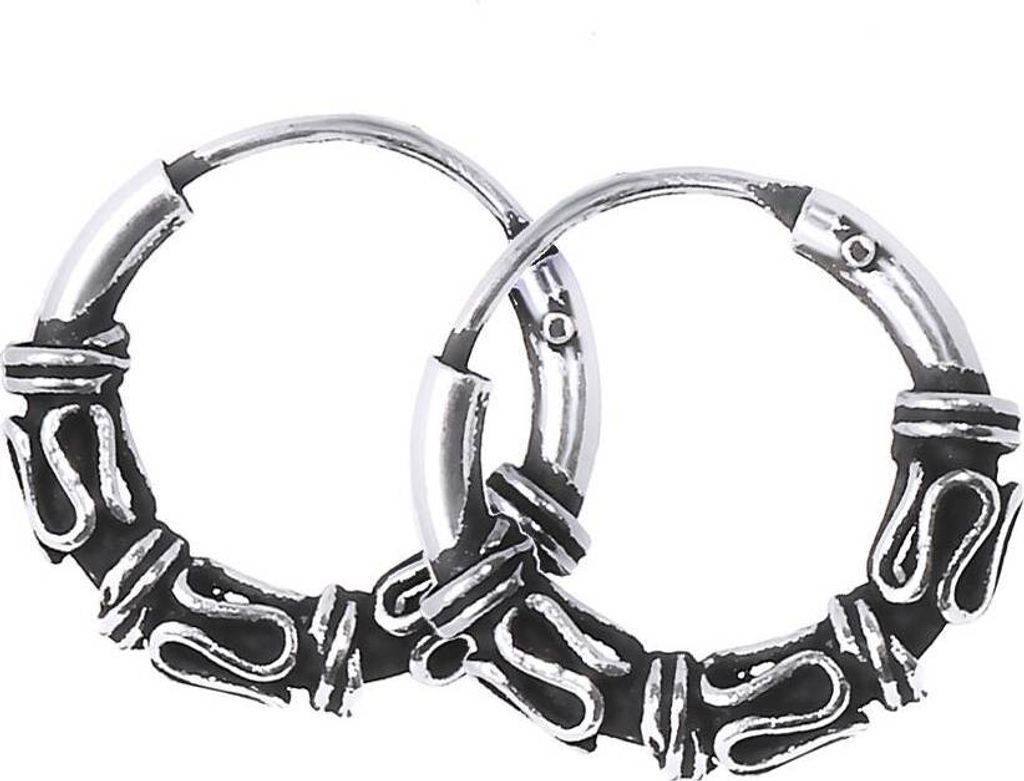 925 Silber Paar Ohrringe Keltische Creole Gothic Celtic Ohrpiercing 12mm 5040