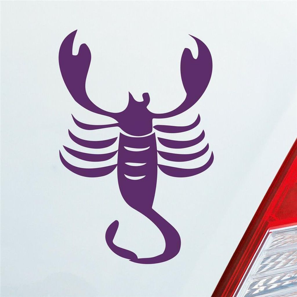 Auto Aufkleber Sternzeichen Steinbock PKW Car KFZ Roller 6,5x10 cm Lila Sticker Heckscheibenaufkleber