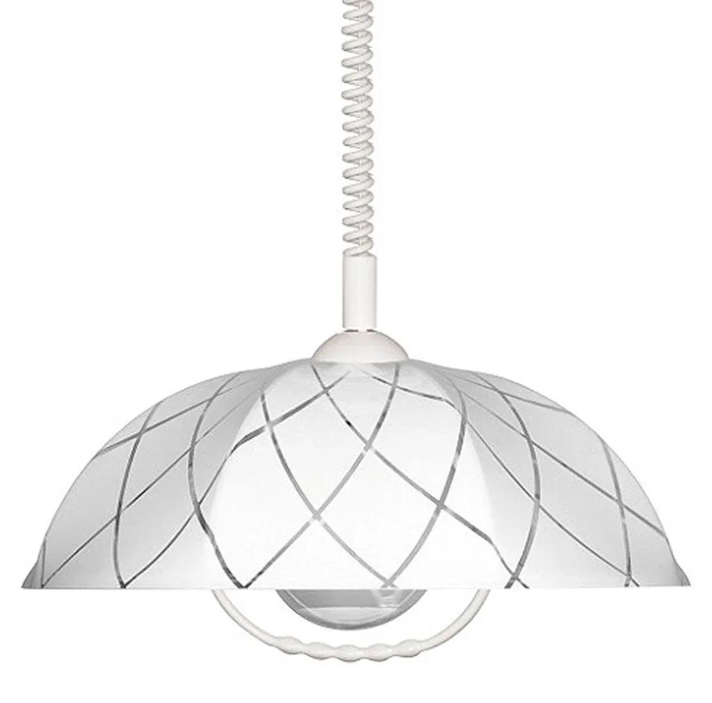 Lustre de cuisine blanc E27 luminaire anti-éblouissement facile à poser
