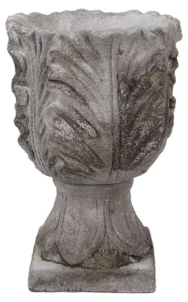 Clayre & Eef Pot de fleurs Ø 16x24 cm Gris Pierre Image du produit 