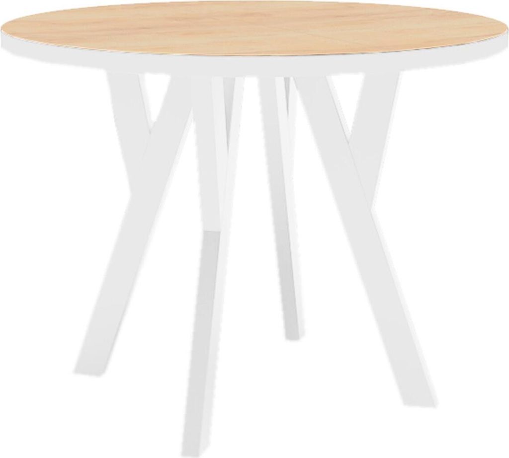 Runder Tisch mit ausziehbare Tischplatte Stella 191 GRAND Esstisch aus Holz 100 x 180 cm Esszimmertisch für 6-8 Personen, Große: 100 x 180 cm, Fa...