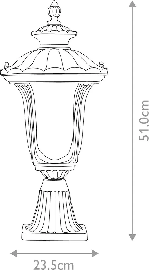 Luminaire extérieur E27 100W Chicago Elstead haute résistance IP44 noir - 5