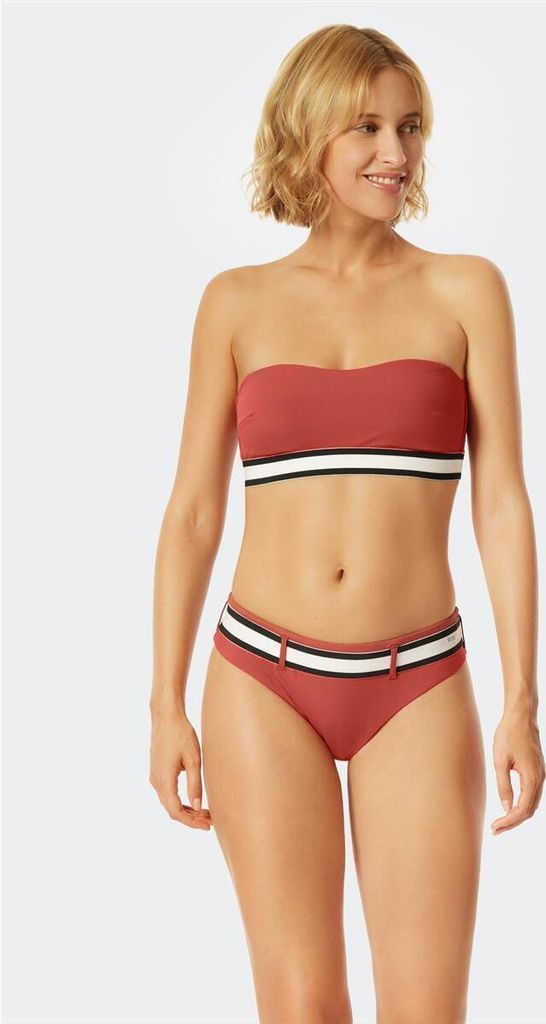 Schiesser Damen Bikini-Hose Aqua Californian Dream - whisky - Größe XL