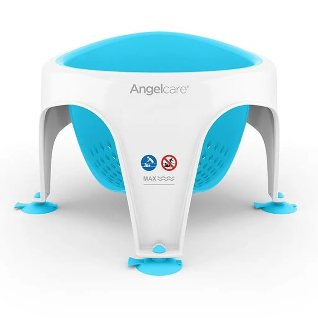 Chaise de bain pivotante blanc et bleu pour senior et PMR confort