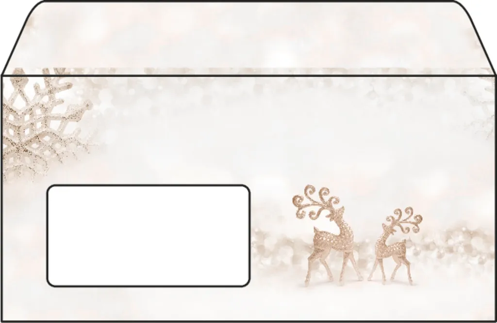 Enveloppe de Noël Décorée Cerf Brilliant Deer DIN Long Sigel DU228