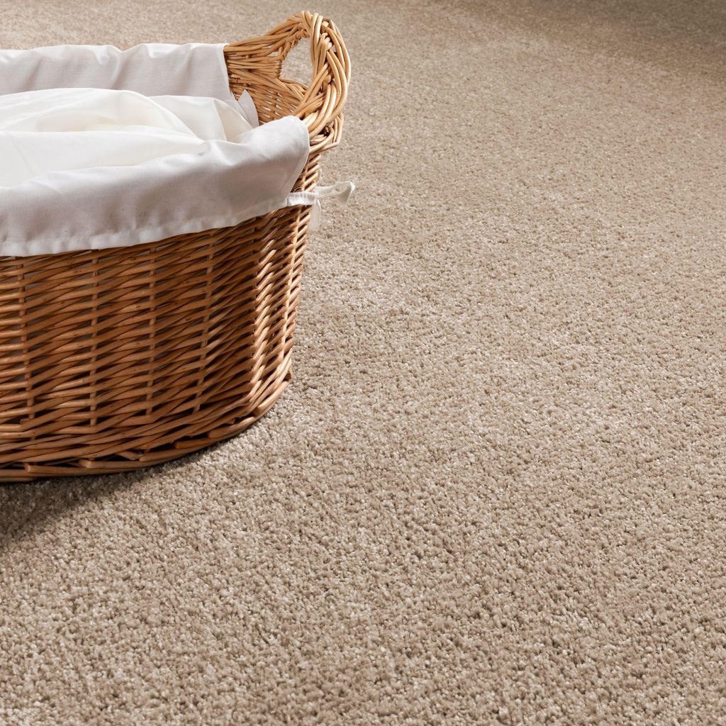 Steffensmeier Teppichboden Cambridge | Meterware Auslegware Wohnzimmer Schlafzimmer Kinderzimmer | sand | 200x500 cm