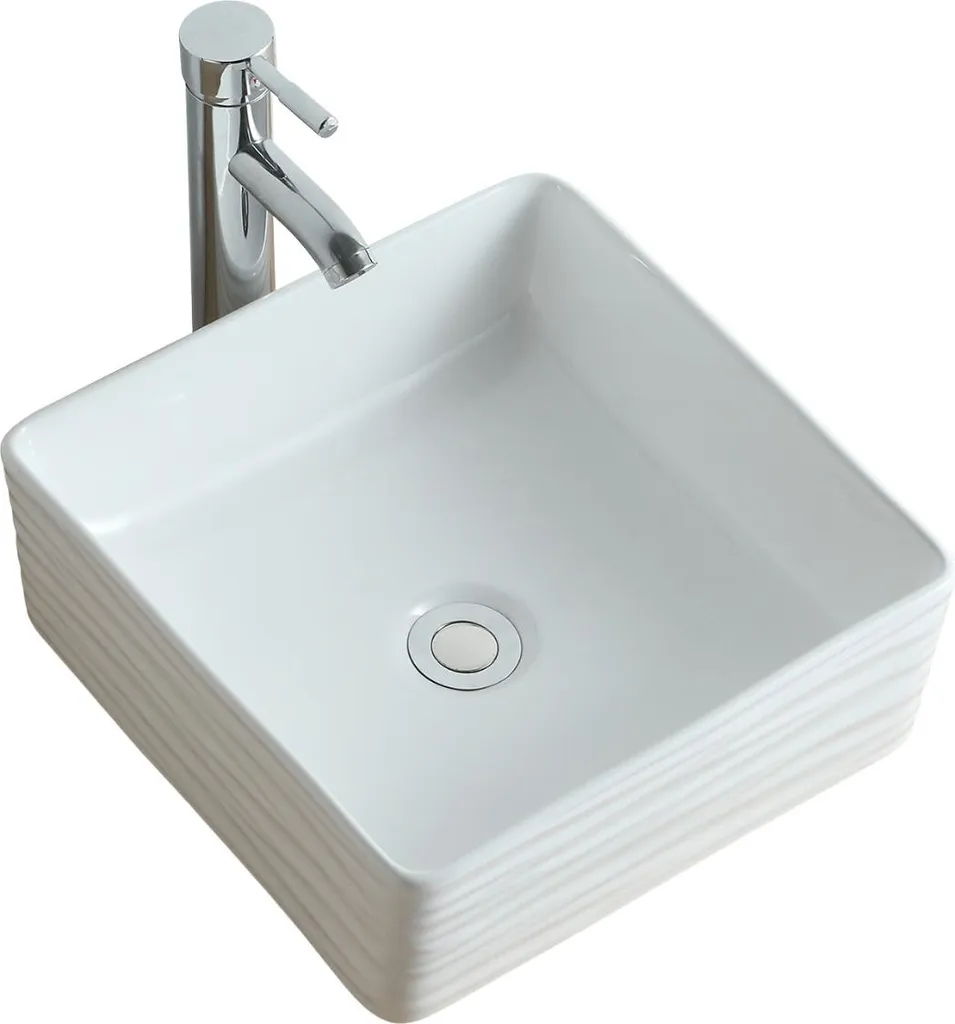 Lavabo appoggio L.36 x H.13 x P.36 cm bianco PIA