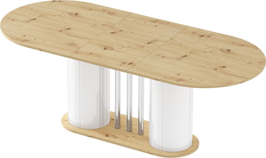 Design Esstisch HCE-111 Oval Hochglanz ausziehbar Tisch Esszimmer rund