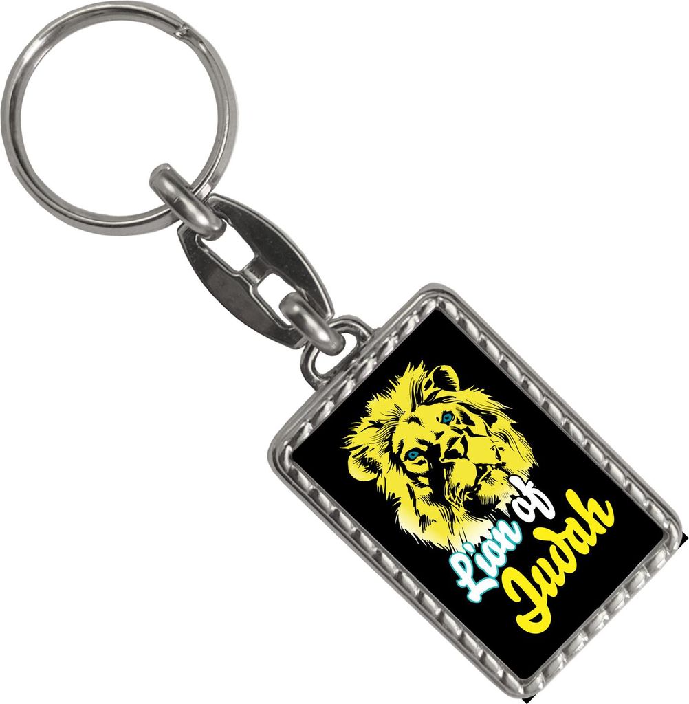 Lion of Judah Schlüsselanhänger mit Bordüre