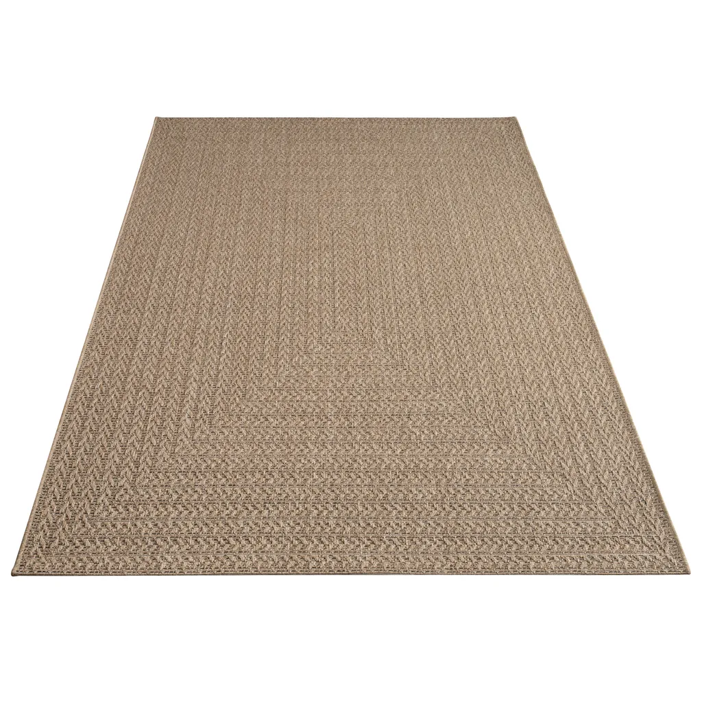 Tapis Robuste Intempéries 160x230 cm Structure Tissée pour Jardin et Balcon