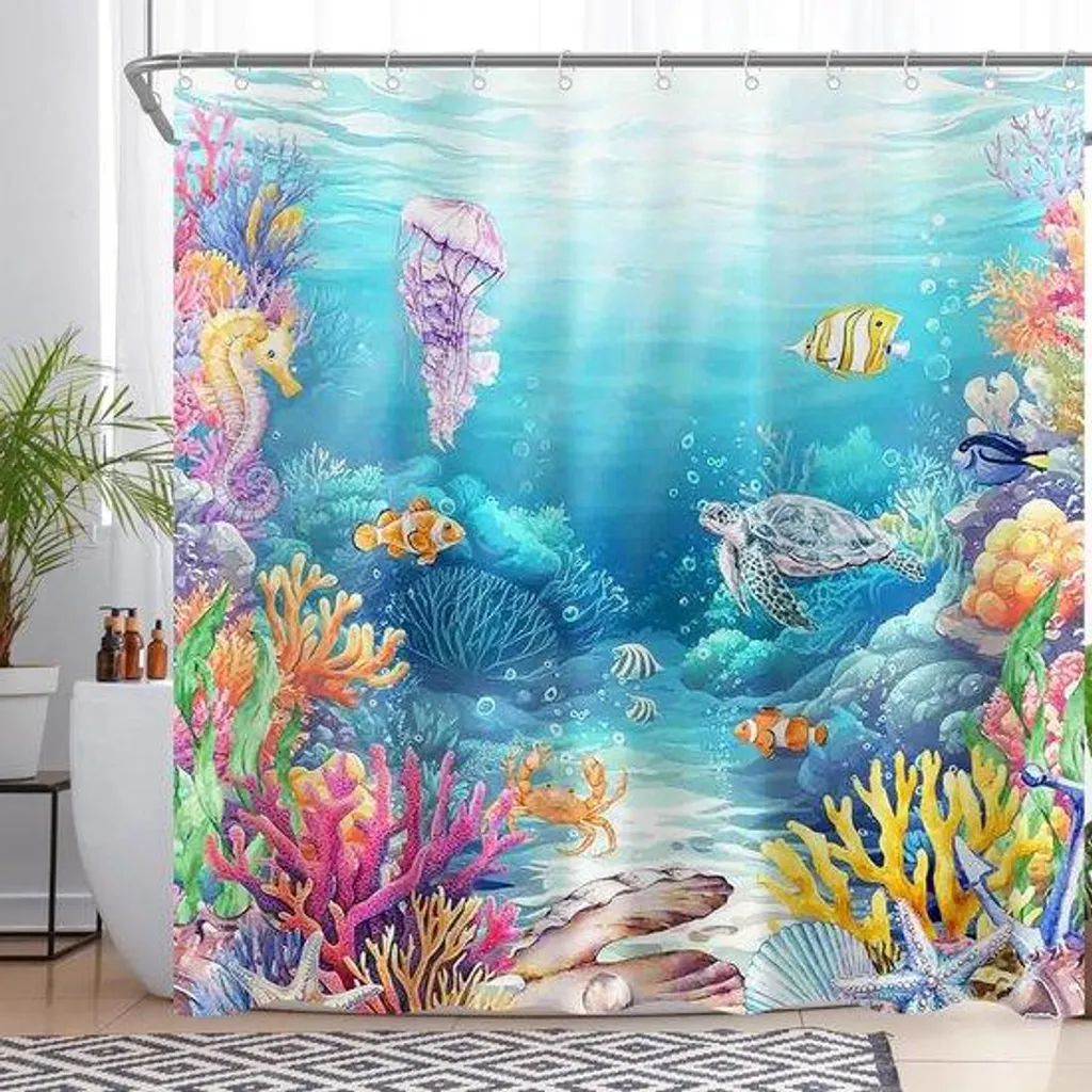 Rideau de douche en polyester imperméable 183x183 pour salle de bain