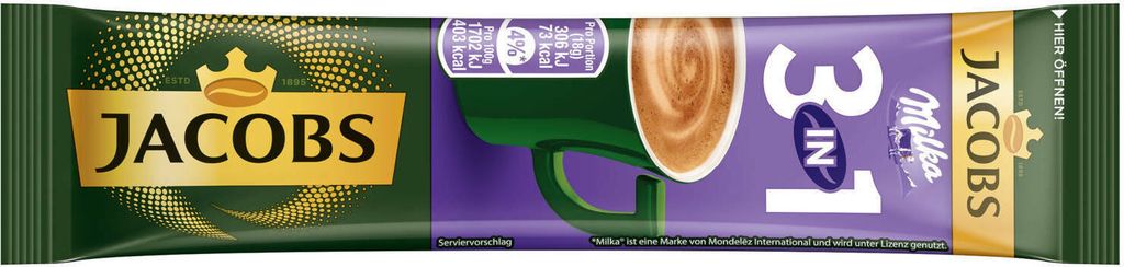 JACOBS Löskaffee 3in1 Milka®* 12x10 Sticks löslicher Produktbild 6