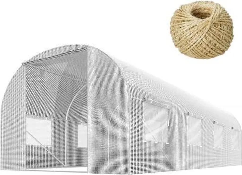 Tunnel de feuilles 9 m² blanc 450 x 200 cm contre les nuisibles et le gel